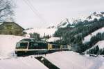 MOB: Panoramic-Express mit den BDe 4/4 3005 und 3006 bei Allières im Januar 1994.