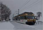 Der CEV Be 2/6 7003  Blonay  beim kurzen Halt in Château d'Hauteville.