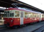 MVR ( CEV ) - Zahnrad Triebwagen BDeh 2/4  74 im Bahnhof von Vevey am 31.12.2006