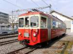 Goldenpass / MVR - Triebwagen BDeh 2/4 73 in Vevey am 14.03.2015