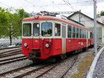 CEV / Goldenpass - Triebwagen BDeh 2/4 73 im Depotareal beim Bahnhof Vevey am 19.06.2016