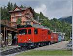 Gerne hätte ich den  Belle Epoque  Zug mit der Hem 2/2 11 bei Jaman fotografiert, doch bei der Fahrt Richtung Gipfel kam er mir schon in Caux entgegen, (also ein Stunde zu früh!), so dass