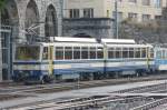 MGN = Montreux - Glion - Roches de Naye - Schmalspur Triebwagen  Beh 4/8 304 im Bahnhofsareal von Montreux am 31.12.2006