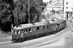 ABDe 4/4 11 in Nyon vor der Unterfhrung unter der SBB-Strecke Lausanne - Genf (11. September 1985) 