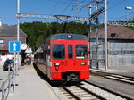 NStCM - Triebwagen BDe 4/4 211 im Bahnhof von St.Sergue als Regio nach Nyon am 10.07.2016
