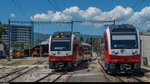 Zwei NStCM-Triebwagen kreuzen sich am 19.