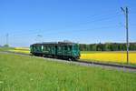 Am 29.04.2017 pendelte der historische RBS CFe 4/4 Nr. 11 anlsslich der Solothurner Museumsnacht zwischen Solothurn und Lohn-Lterkofen, im Bild ist der Triebwagen bei Ammannsegg.

