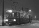 RBS/SZB/SBB: Regionalverkehr Bern-Solothurn:
WINTERNACHT vom 28. Dezember 1980 mit dem ABDe 4/4 1 in Solothurn-HB.
Foto: Walter Ruetsch