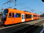 RBS -  NExT Triebwagen RABe 4/12 21 im Bahnhof Solothurn am 08.09.2009