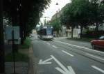 Bern RBS Tram G (Be 4/8 84) Thunstrasse am 7. Juli 1990.