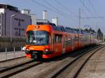 RBS - Triebzug Be 4/12  63 bei der einfahrt in den Bahnhof Zollikofen am 23.03.2015