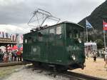 Eine He 2/2 der Schynigen Platte Bahn auf dem Festgelände des Unspunnenfests 2017 in Interlaken ausgestellt, 27.8.17.