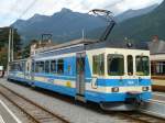 TPC /ASD - Triebwagen BDe 4/4 404 mit Steuerwagen Bt 431 im Bahnhof im Aigle am 29.07.2007