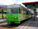 tpc / AL - Zahnradtriebwagen BDeh 4/4 312 im Bahnhof Aigle am 27.07.2014