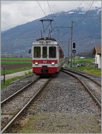 Der ex Birsigtalbahn Be 4/4 12 mit Baujahr 1966 fährt seit 1985 bei der AOMC als Be 4/4 102.