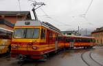 TPC/BVB-Triebwagen BDeh 4/4  Bex  wartet mit seinem Steuerwagen auf die Abfahrt nach Villars.