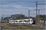 Gestern fotografiert und heute schon historisch: Der TPF Regionalzug S50 14823, bestehend aus dem führenden Be 2/4 103, einem B und dem schiebenden ABe 2/4 103 kurz nach der Abfahrt in Chatel