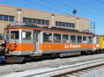 tpf - Triebwagen Be 4/4 131 vor dem Werkstttegebude in Bulle am 28.02.2009