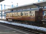 tpf - Personenwagen Br 247   La Grevire   im Bahnhof von Bulle am 28.02.2009