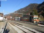 tpf BDe 4/4 124 ''Vuadens'' am 9.11.2011 in Montbovon als Regio 571 nach Palzieux.