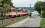 125 Jahre Yverdon - Ste-Croix am 1. und 2. September 2018.<br>
Be 4/4 15 ist am 2. September in Ste-Croix mit Rangierarbeiten mit dem Dampfzug beschäftigt. Sowohl Triebwagen wie auch Zweitklasswagen haben eine Vergangenheit bei der MBC, waren aber vor Ablieferung der neuen Züge auch auf der YSteC jahrelang zusammen anzutreffen.