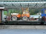 WAB - Beladener Gterwagen vom Typ Kk 415 in Lauterbrunnen am 16.09.2011