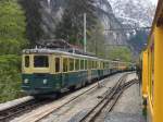 BDeh 4/4 Pendel 116 abgestellt in Lauterbrunnen, 29.04.2014.