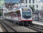 zb - Regio nach Luzern mit dem ABeh 161 014 im Bhf. Stans am 21.09.2023