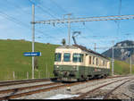 SOB BDe 576 058 am 6. Januar 2018 bei der Ausfahrt Sattel-Aegeri Richtung Arth-Goldau.