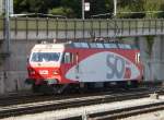 SOB / BLS - Re 4/4 456 142-9 im Bahnhofsareal von Spiez am 08.10.2014