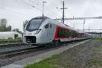 Am 03.05.2019 fahren RABe 526 005 und 526 004 aus Romanshorn in Richtung St. Gallen.