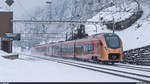 SOB RABe 526 204 als IR 46  Treno Gottardo  Zürich HB - Bellinzona am 13. Februar 2021 bei Wassen.
