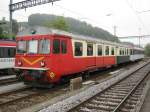 BDt 198 mit B abgestellt im Bahnhof Herisau, 09.10.2010.