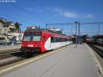 RBDe 566 072-5 am 31.7.2012 in Romanshorn als IR nach Herisau. Whrend der baubedingten Totalsperre zwischen Lichtensteig und Wattwil fahren die NPZ, ex BT neben der S4 auch die Voralpen-Express Zge nach Romanshorn, wo sie planmssig nie hinkommen.