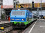 SOB - Lok 456 096-7 unterwegs mit dem Voralpenexpress im Bahnhof von Arth-Goldau am 05.04.2014