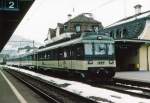 SOB/BT: Regionalzug mit dem BDe 576 051  EBNAT KAPPEL  (ehemals BT) bei einem Zwischenhalt in Wattwil im Februar 2004.