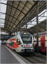 Infolge Untwetterschäden auf dem Netz der SOB steht der SOB Flirt 526 050-0 als  Voralpenexpress Ersatz  in Luzern.