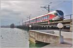 S40 mit 526 058-3 nach Einsiedeln auf der Seebrücke bei Rapperswil. (13.02.2017)