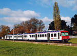 SBB/Thurbo: VON THURBO ZUR SBB.
Da nach der Inbetriebnahme der RABe 526 706 sowie der 721 - 729 die Seehas RBDe 566 am Bodensee im Jahre 2006 nicht mehr gebraucht wurden, gelangten sie zur SBB.
Bei den SBB erfolgte die Umzeichnung in SBB RBDe 561 171 - 174.
Ein ehemaliger Seehas als Regionalzug bei Gutenburg unterwegs am 30. Oktober 2006. 
Foto: Walter Ruetsch  
