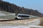 Der Thurbo GTW RABe 526 719-0 unterwegs als S41 von Bülach nach Winterthur zwischen Embrach-Rorbas und Pfungen.