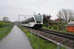 RABe 526 757-0 lsst am 1.5.10 Romanshorn hinter sich zurck.