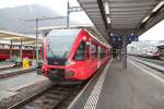 Die Neue S-Bahn St.Gallen(23 Linien)Die Linie S12 im Halbstundentakt zwischen Sargans und Chur.Hier wartet ein Thurbo nach Sargans auf seine Abfahrt.Rechts   hinten ein Stadler Dosto(KISS)nach Wil/SG.