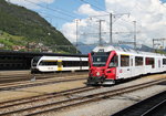 RhB trifft Turbo,ABB Allegra ABe8/12 und Turbo RABe2/8 der S12 am 07.06.16 in Landquart 	Peter Walter	