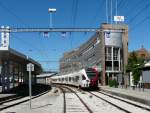 tpf - Triebzug RABe 527 191-6 im Bahnhof Bulle am 04.09.2013