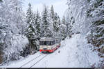 TransN Be 4/4 5 am 5. Dezember 2020 unterwegs von Le Locle nach Les Brenets bei Les Frêtes.