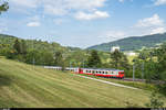 TRAVYS RBDe 567 174 mit Schülerzug Le Brassus - Vallorbe am 10. Juli 2020 bei Vallorbe.