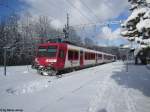 ABt 50 85 39-43 984-6 ''Lac Brenet'' verlsst am 16.1.2013 den Bahnhof Le Pont als Regio 4221 nach Le Brassus.