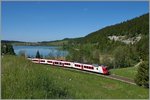 Ein TRAVY Domino auf der Fahrt nach Vallorbe kurz nach Le Pont.