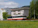 CMN/TRN/TransN - Triebwagen BDe 4/4 6 mit Salonsteuerwagen Ast 21 unterwegs bei La Sagne am 31.05.2014