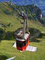 Stockhornbahn kurz vor der Bergstation auf 2139 m.ü.M. - 02.09.2010